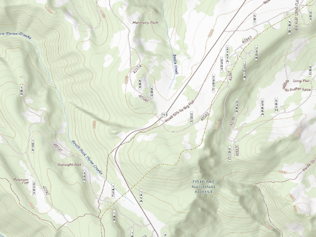 USGS topographic map of Big Flat Dispersed Camping