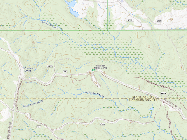 USGS topographic map of Big Foot Horse Camp