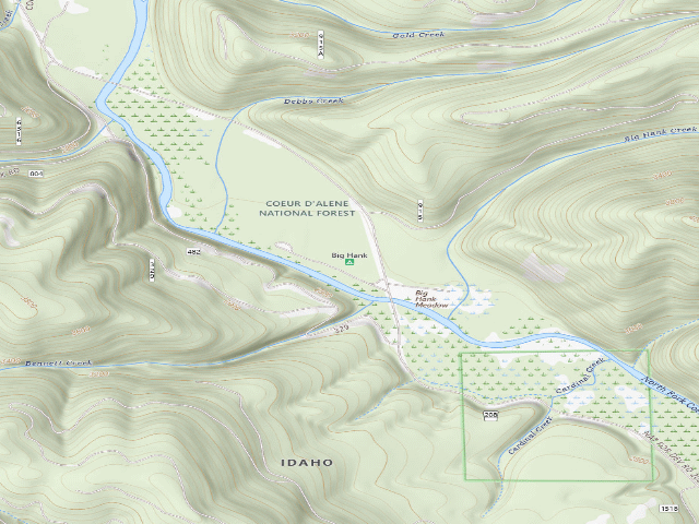 USGS topographic map of Big Hank