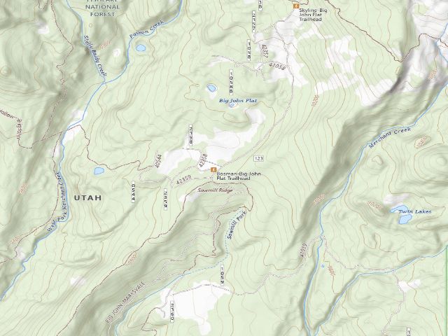 USGS topographic map of Big John's CUA Dispersed