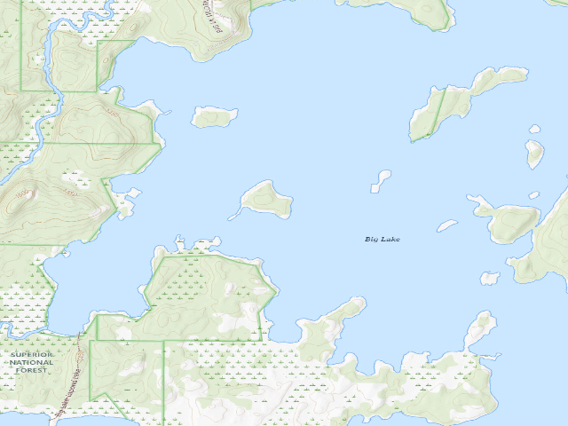 USGS topographic map of Big Lake Site 2