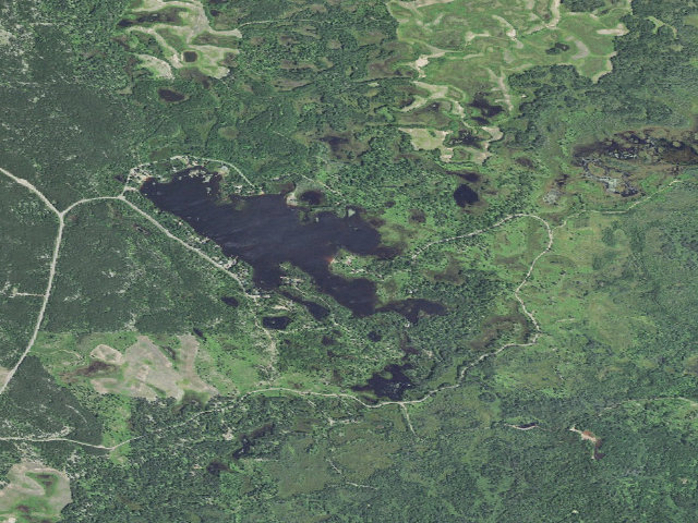 Aerial image of Big Lake State Forest Campground