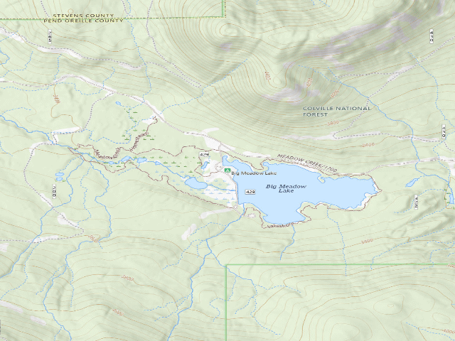 USGS topographic map of Big Meadow Lake