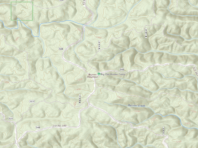 USGS topographic map of Big Oak  Hunter Camp