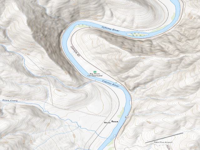 USGS topographic map of Big Pines Campground