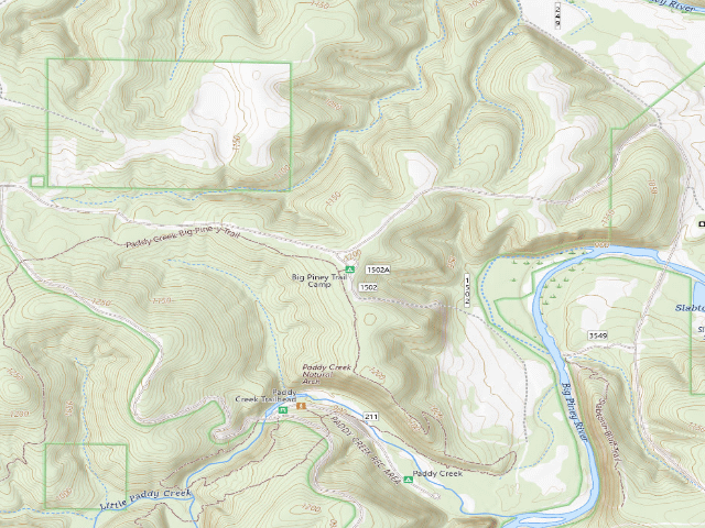 USGS topographic map of Big Piney Equestrian Camp