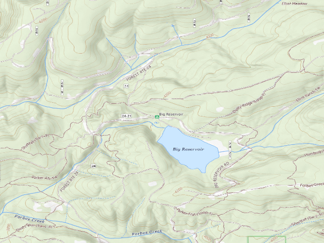 USGS topographic map of Big Reservoir