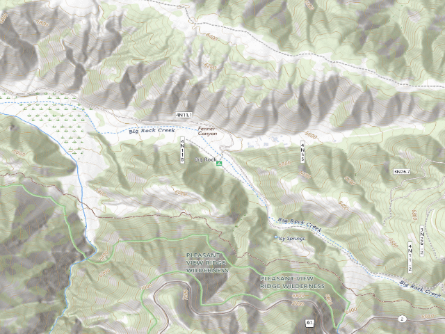 USGS topographic map of Big Rock Campground