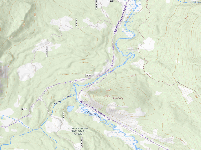 USGS topographic map of Big Rock