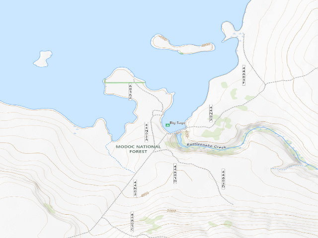USGS topographic map of Big Sage Campground