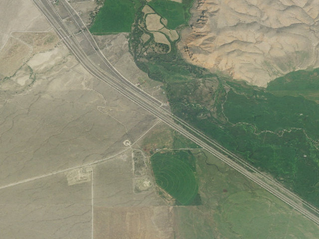 Aerial image of Big Sheep Creek Back Country Byway