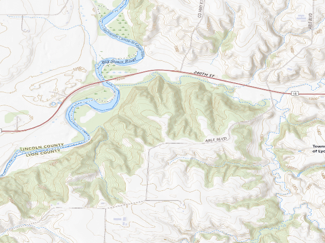 USGS topographic map of Big Sioux River WMA