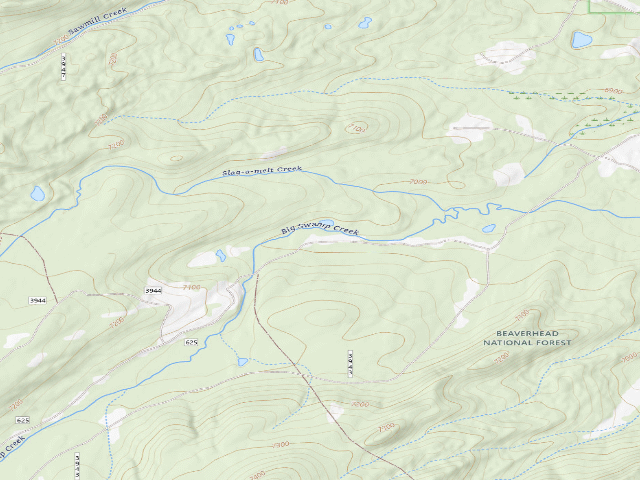 USGS topographic map of Big Site After Car