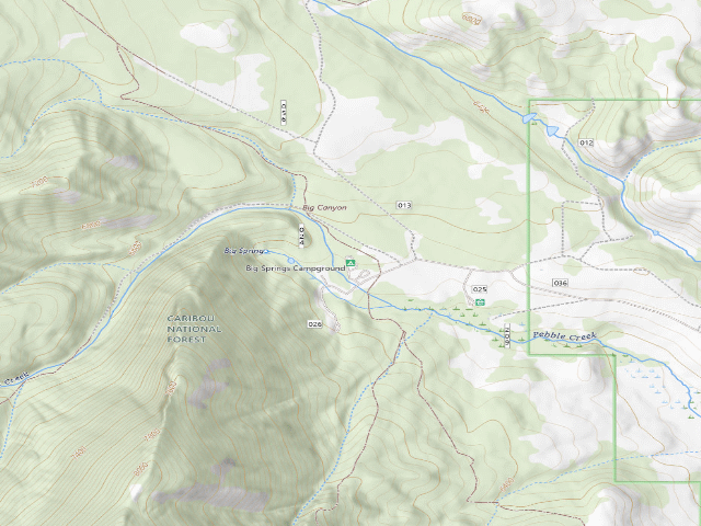 USGS topographic map of Big Springs Campground