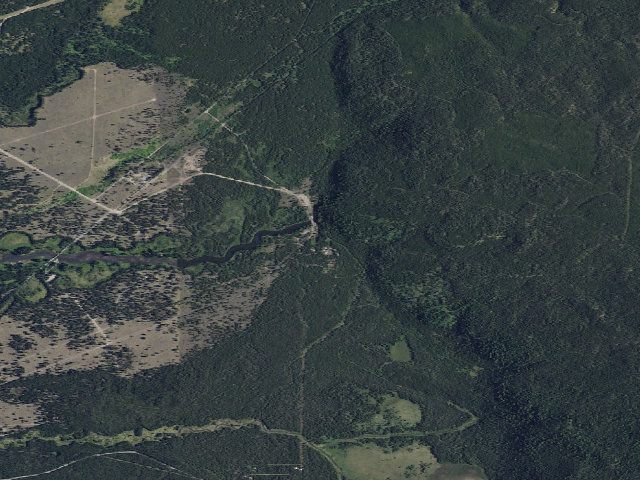 Aerial image of Big Springs Campground