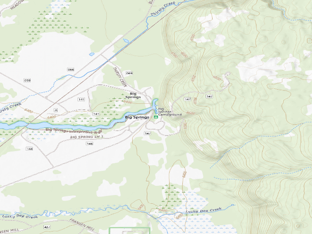 USGS topographic map of Big Springs Campground