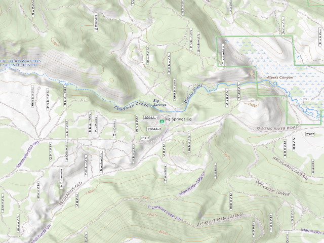 USGS topographic map of Big Springs Cg