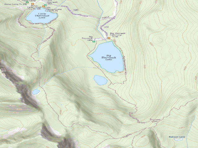 USGS topographic map of Big T Lake Loop Tr 86 Site 1