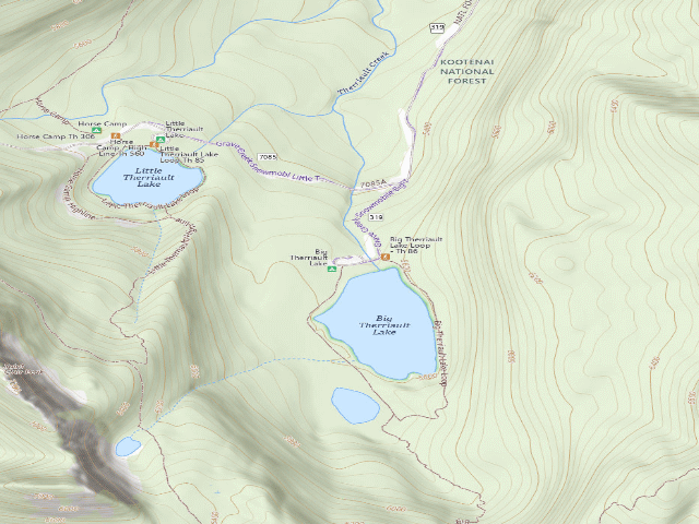 USGS topographic map of Big Therriault Lake Campground