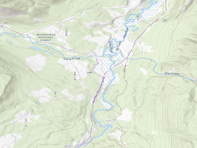 USGS topographic map of Big Trees