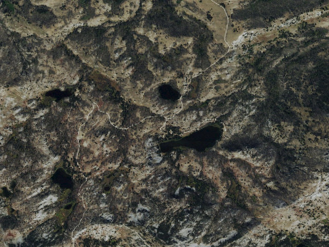 Aerial image of Big Trinity Lake Campground