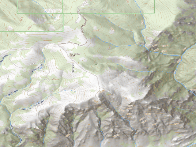 USGS topographic map of Big Valley Bluff