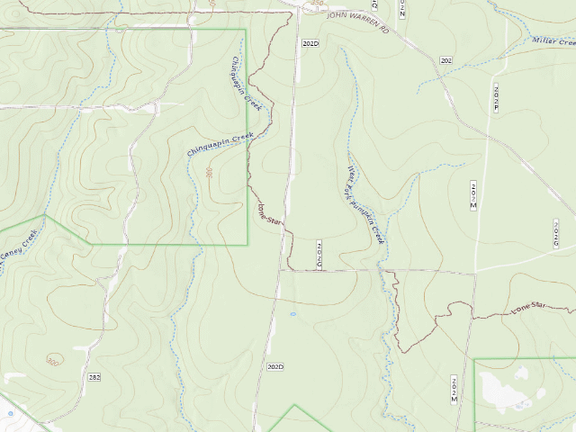 USGS topographic map of Big Woods Trail Camp