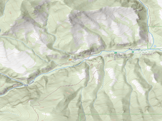 USGS topographic map of Bigcreek-02