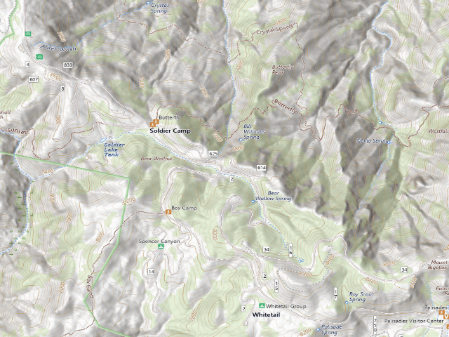 USGS topographic map of Bigelow/Bear Wallow