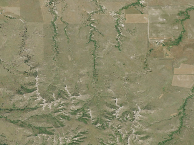 Aerial image of Bighorn WMA