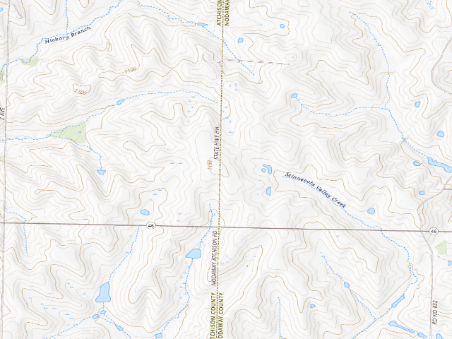USGS topographic map of Bilby Ranch Lake Conservation Area