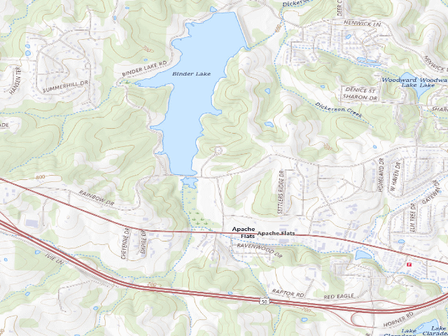 USGS topographic map of Binder Community Lake