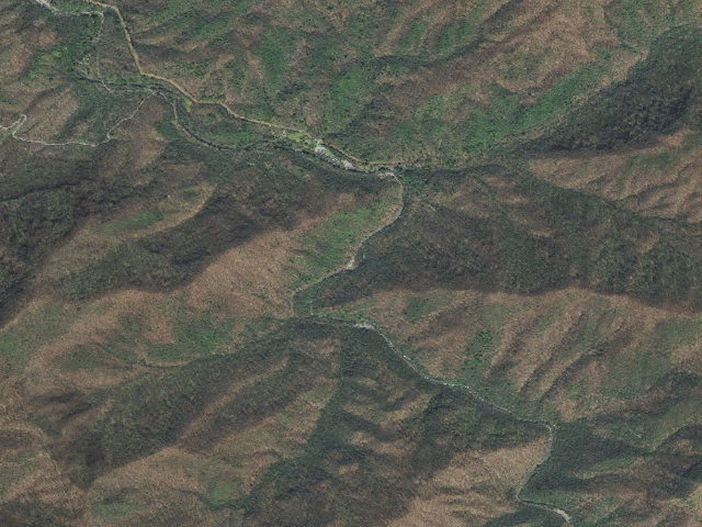 Aerial image of Birch Branch Campground