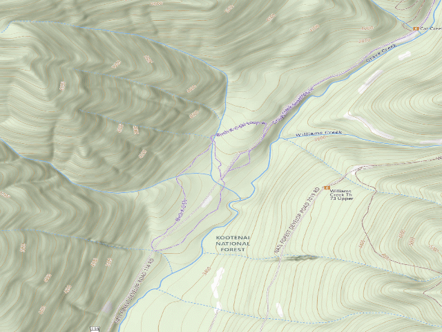 USGS topographic map of Birch Creek Camp
