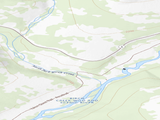 USGS topographic map of Birch Creek Wild And Scenic River