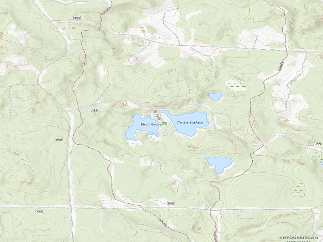 USGS topographic map of Birch Grove Campground