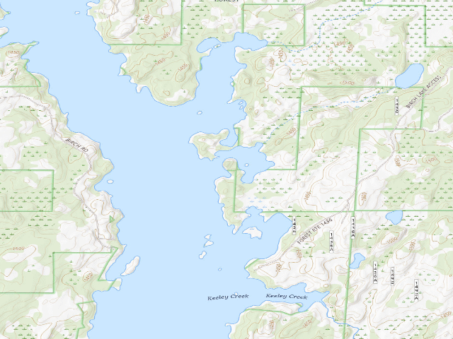 USGS topographic map of Birch Lake Site 1
