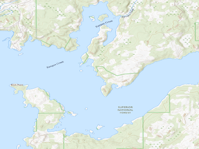 USGS topographic map of Birch Lake Site 10