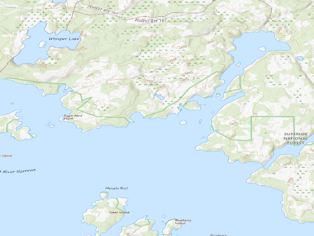 USGS topographic map of Birch Lake Site 13