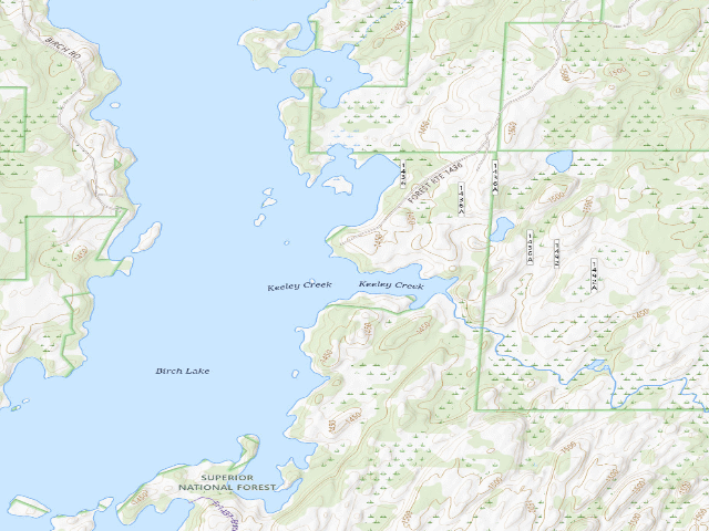 USGS topographic map of Birch Lake Site 2
