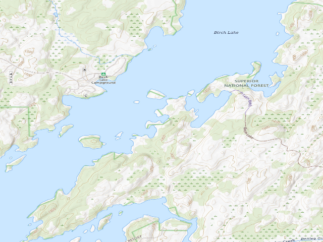 USGS topographic map of Birch Lake Site 3