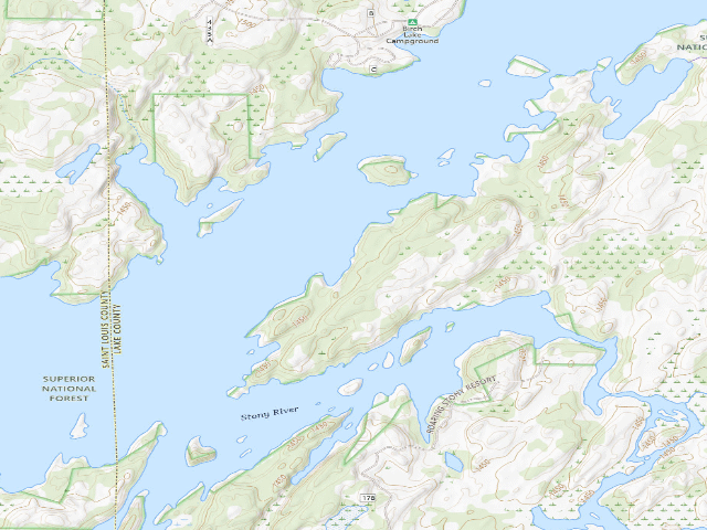 USGS topographic map of Birch Lake Site 4