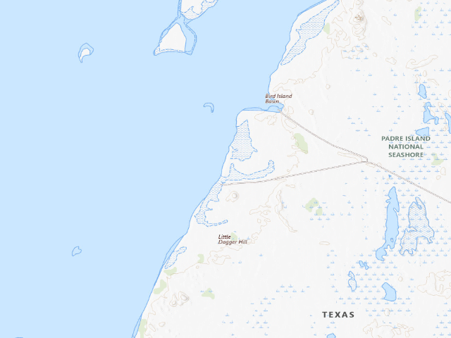 USGS topographic map of Bird Island Basin Campground