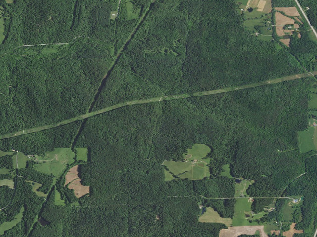 Aerial image of Birdseye Roadside Dispersed Campsite 3 (Hoosier NF)