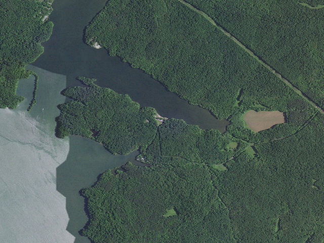 Aerial image of Birmangham Ferry Backcountry Area & Boat Ramp at Land Between The Lakes