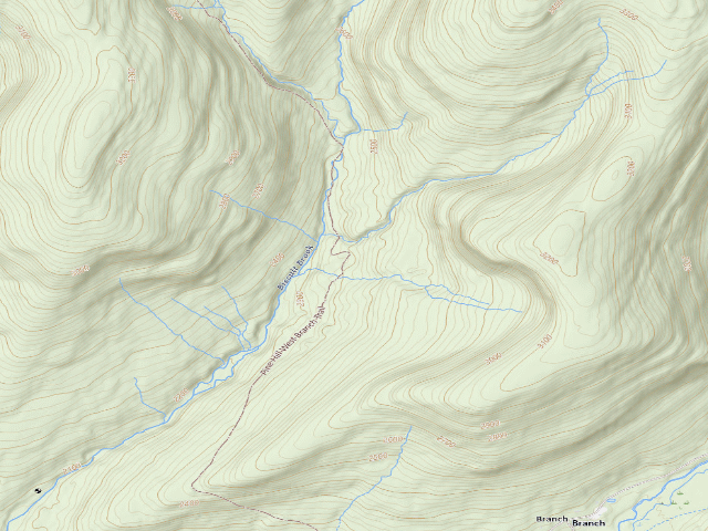 USGS topographic map of Biscuit Brook Primitive Campsite [DEC #228717] (Big Indian Wilderness)