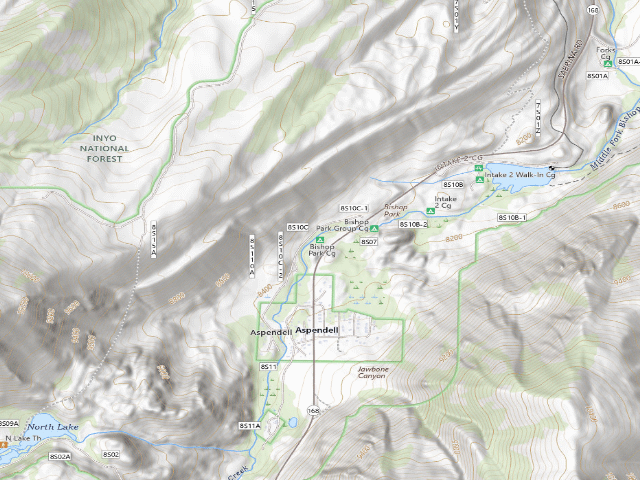 USGS topographic map of Bishop Park Cg