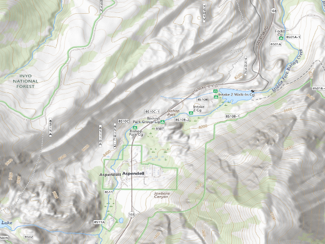 USGS topographic map of Bishop Park Group Cg