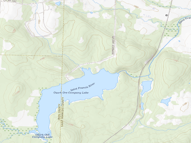 USGS topographic map of Bismarck Conservation Area