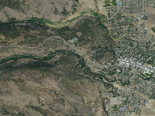 Aerial image of Bizz Johnson National Recreation Trail
